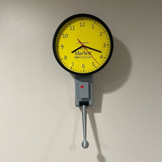 Dial Indicator Wall Clock, Great Gift for Machinist / Engineer / CNC Manufacturing Technician