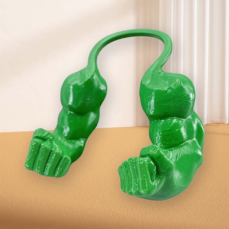Muscular Hands And Arms With Creative Cat/Dog Necklace