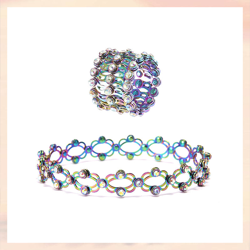 2 in 1 Adjustable Magnetic Therapy Transforming Bracelet Ring