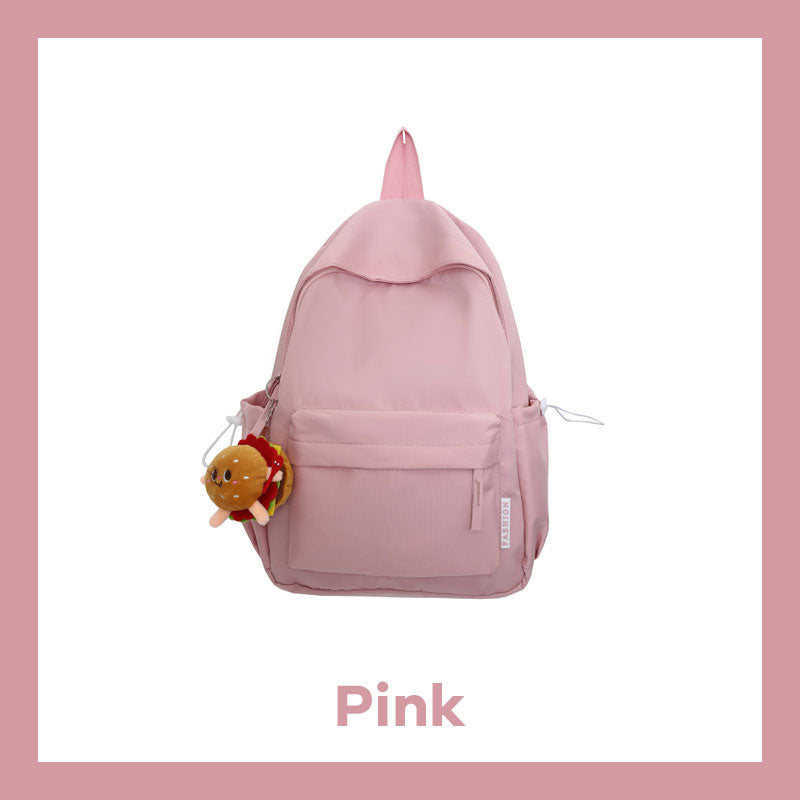 Large Capacity Simple Solid Color Backpack-Back To School & New Student Gift