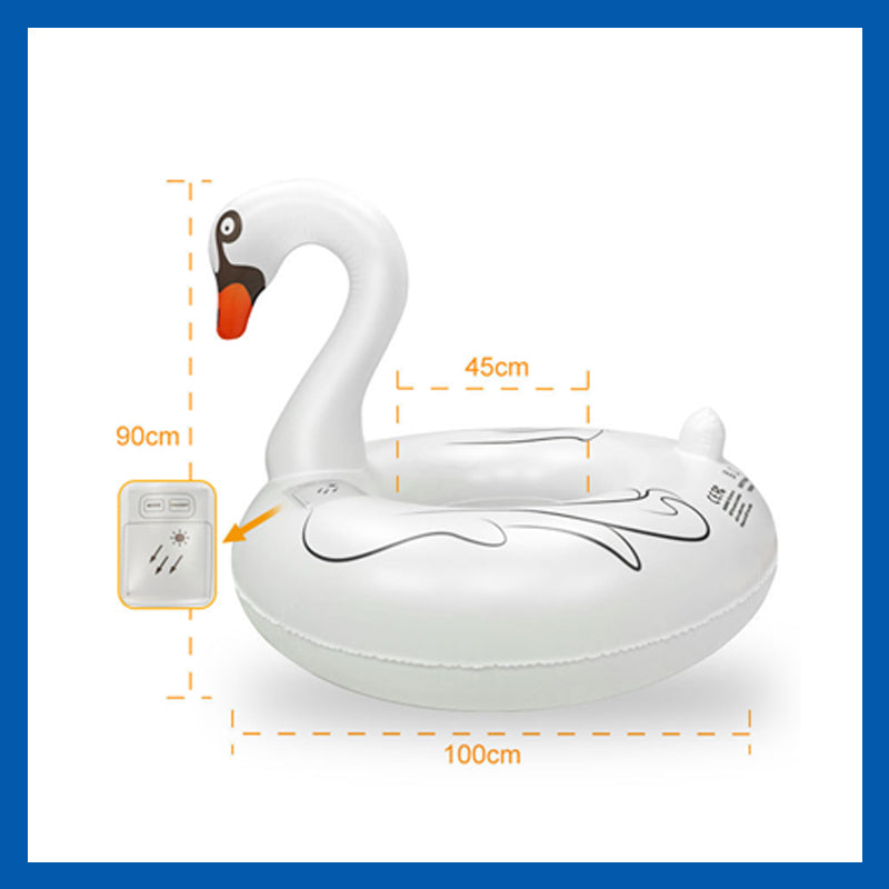 Solar-powered Swan Pool Float