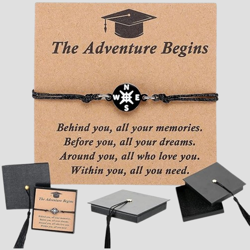 Simple Creative Graduation Bracelet With Bachelor's Hat Gift Box