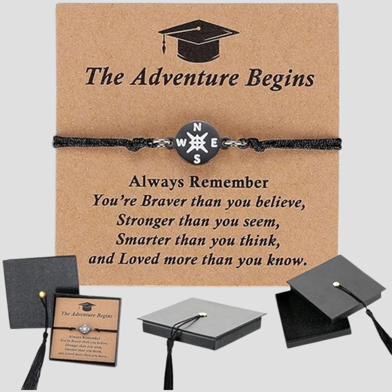 Simple Creative Graduation Bracelet With Bachelor's Hat Gift Box