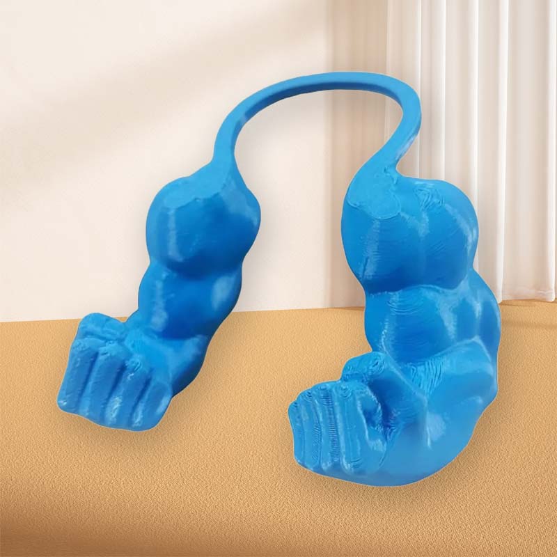 Muscular Hands And Arms With Creative Cat/Dog Necklace