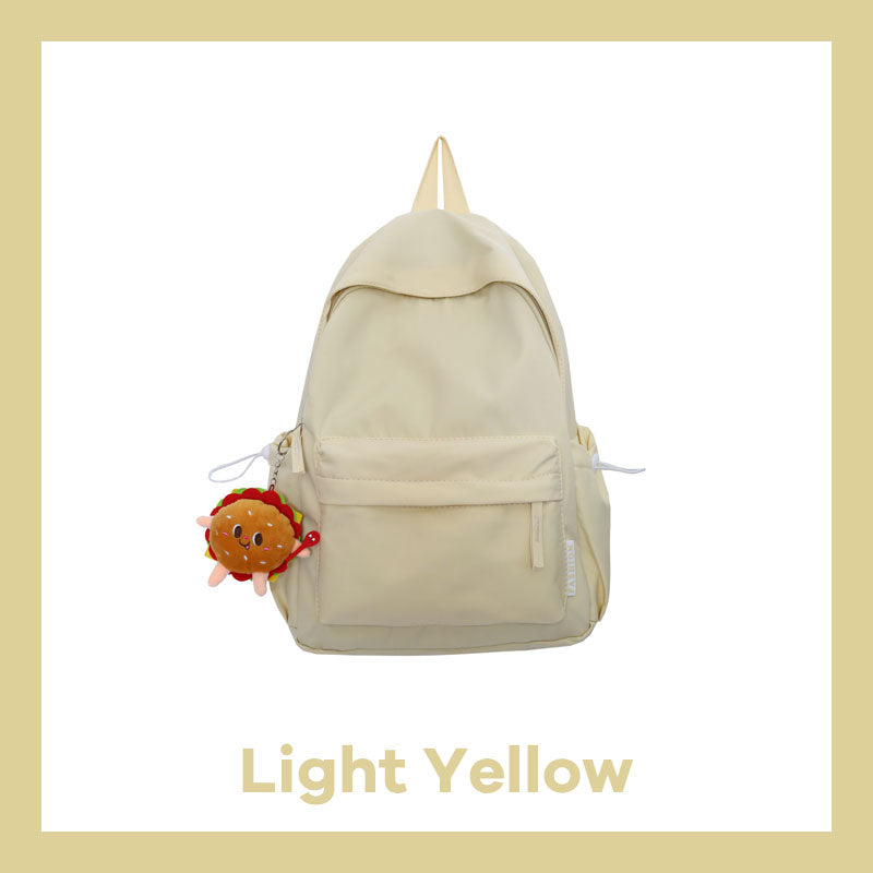 Large Capacity Simple Solid Color Backpack-Back To School & New Student Gift