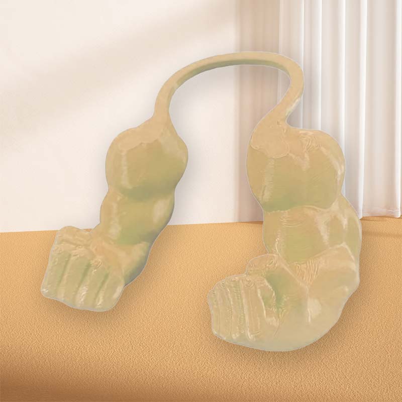 Muscular Hands And Arms With Creative Cat/Dog Necklace