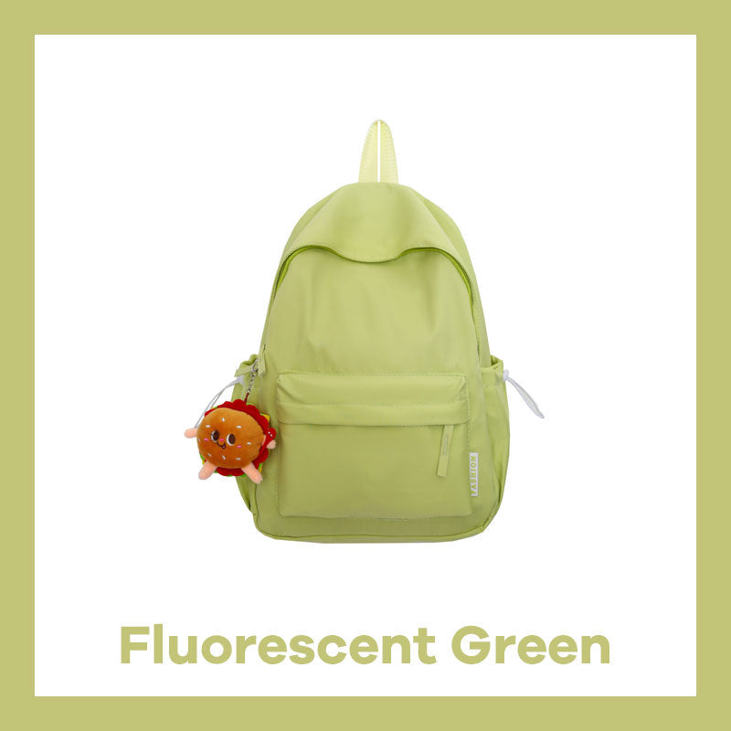 Large Capacity Simple Solid Color Backpack-Back To School & New Student Gift