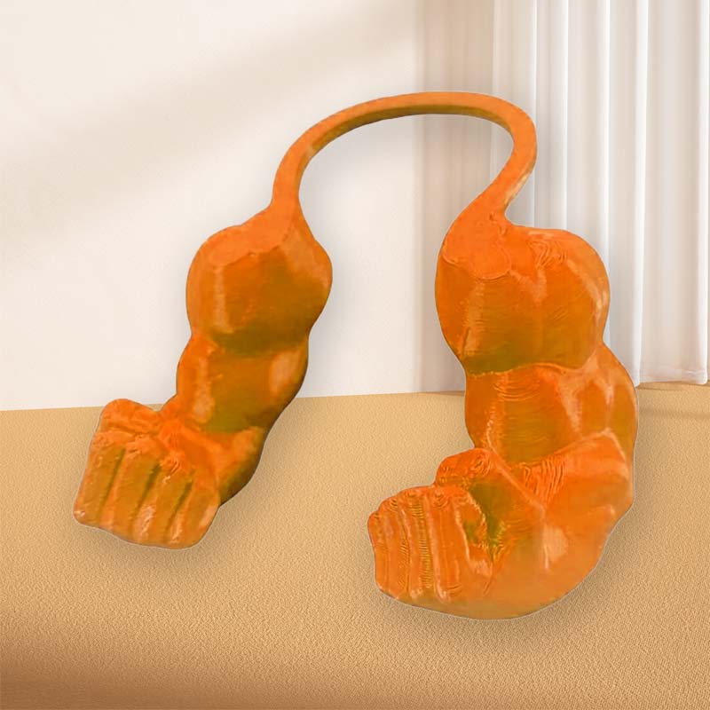 Muscular Hands And Arms With Creative Cat/Dog Necklace