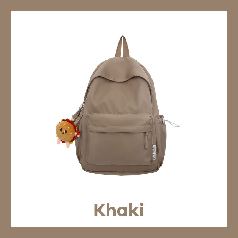 Large Capacity Simple Solid Color Backpack-Back To School & New Student Gift