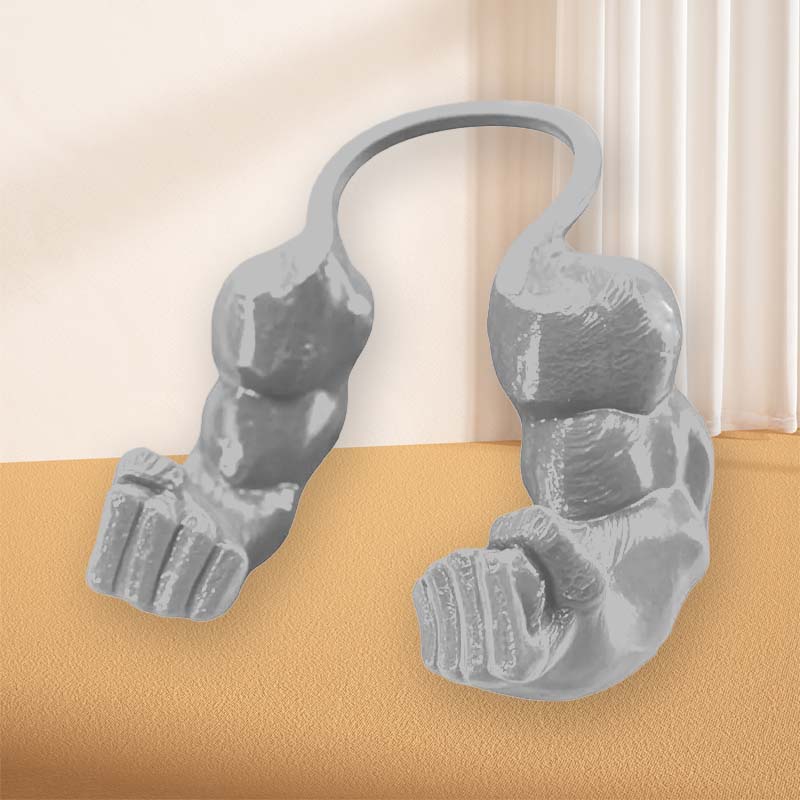 Muscular Hands And Arms With Creative Cat/Dog Necklace