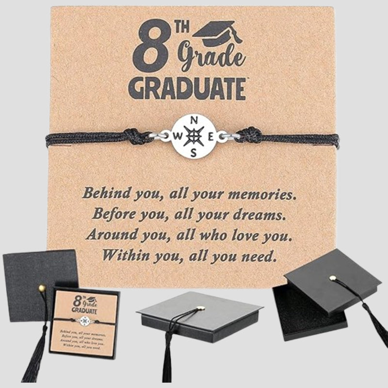 Simple Creative Graduation Bracelet With Bachelor's Hat Gift Box