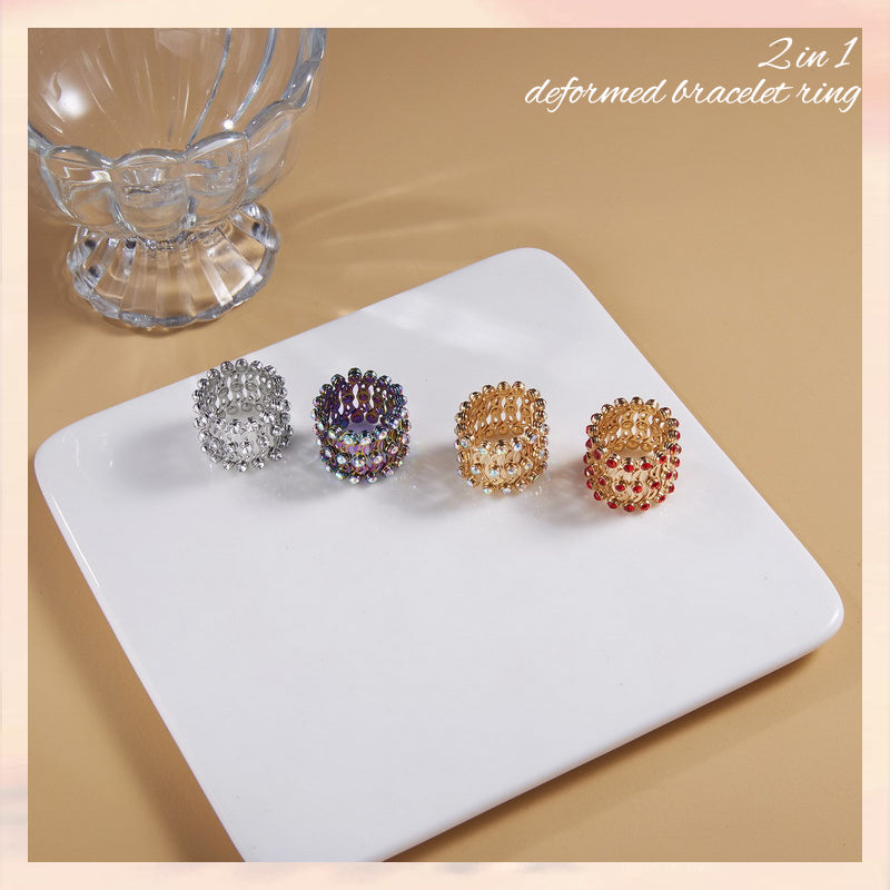 2 in 1 Adjustable Magnetic Therapy Transforming Bracelet Ring