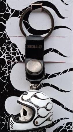 Handmade Skull Helmet Keychain