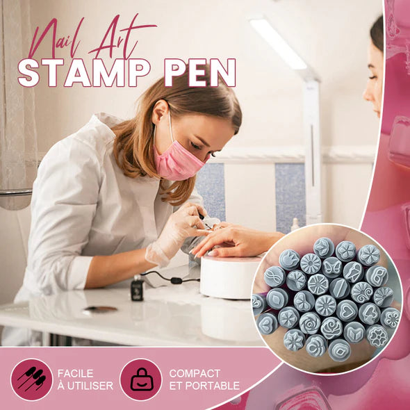 💥Last Day Special Offer-Nail Art Stamp Pen(Easy to use even for beginners)