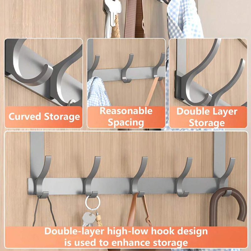 Punch-Free Door Frame Clothes Hanger Storage Rack