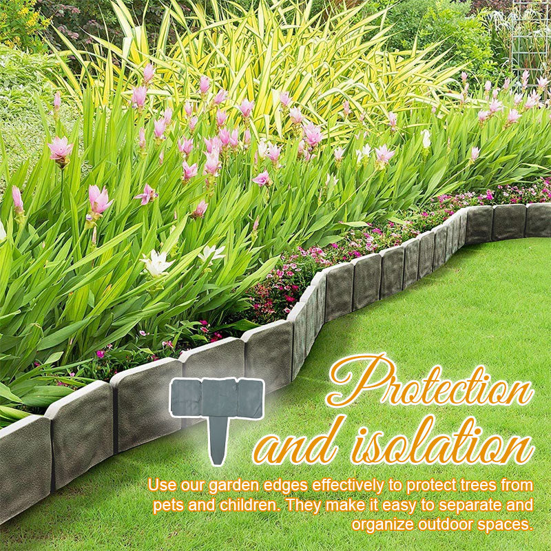 Faux Stone Garden Fence