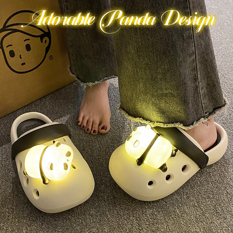 Light-Up Panda Lamp Clog Shoes