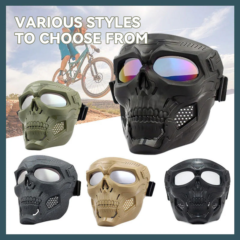 Motorcycle, bicycle helmet goggles/skull horror helmet mask