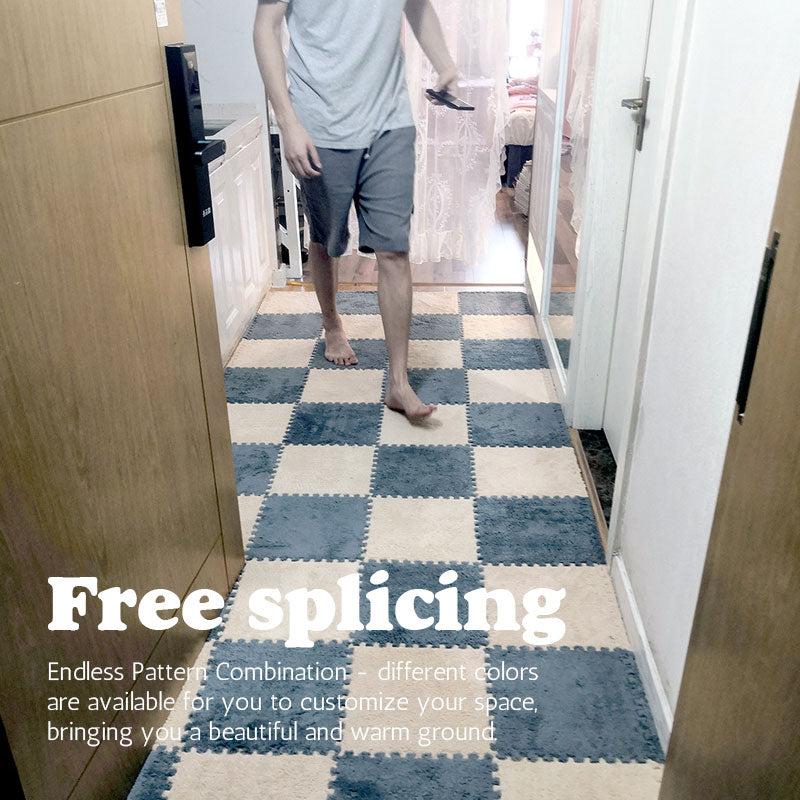Flocking Splicing Floor Mat