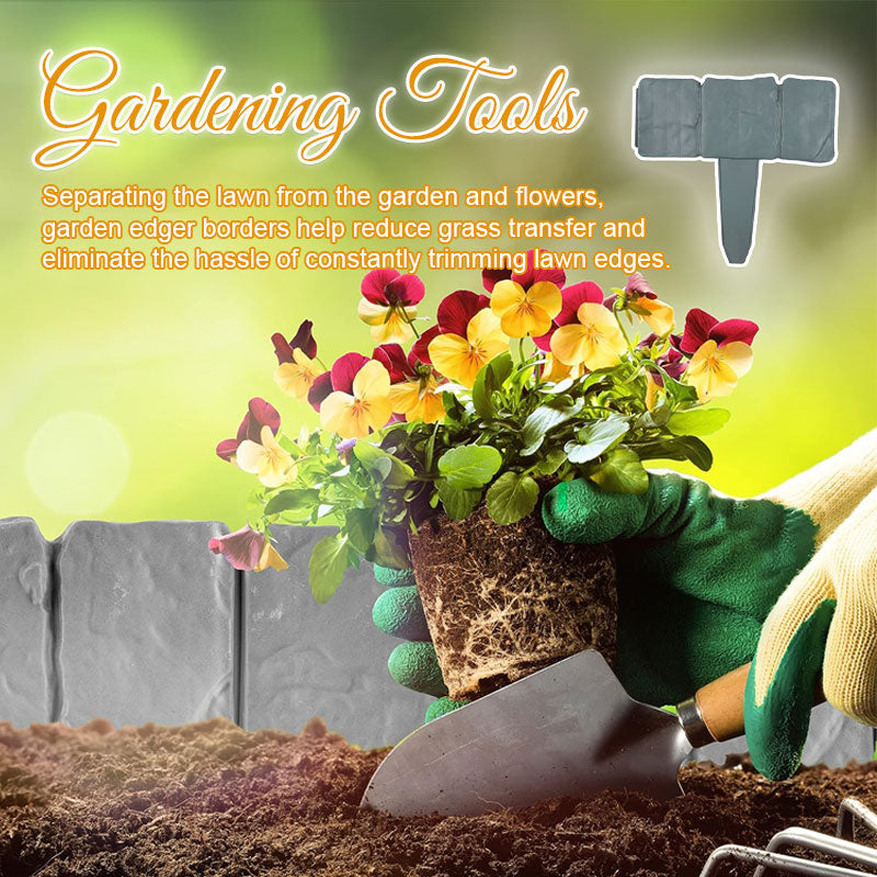 Faux Stone Garden Fence