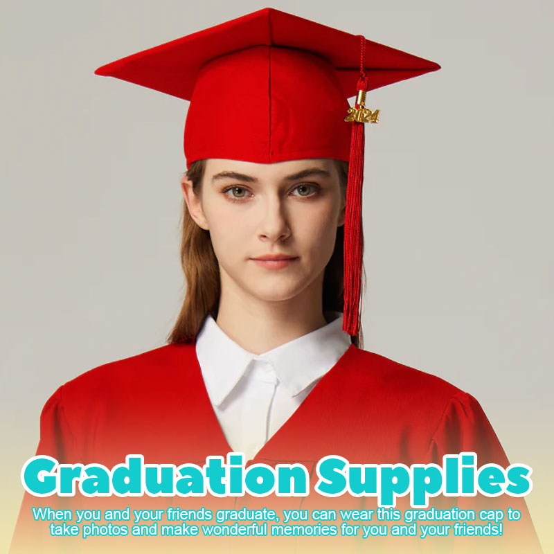 Matte Graduation Hat Band 2024 Tassel Year Pendant