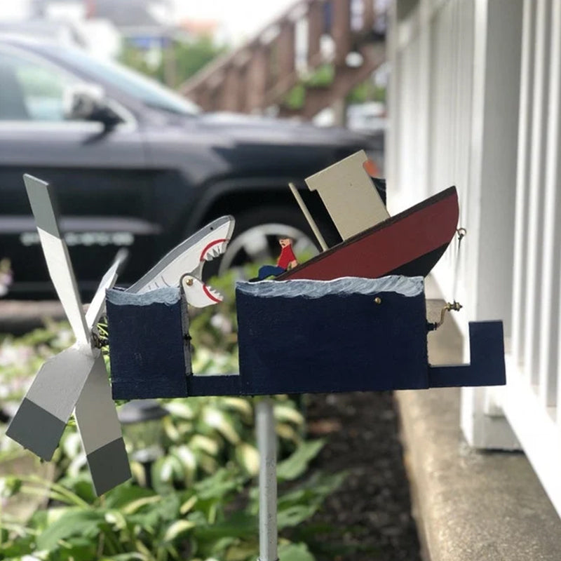 Shark Windmill Outdoor Garden Courtyard Ornaments