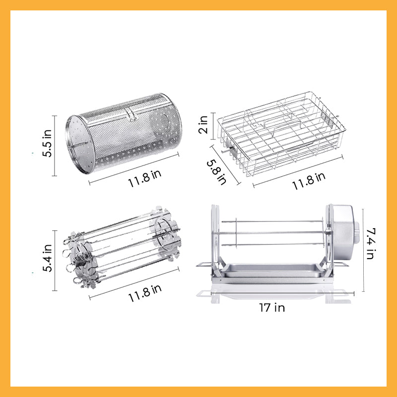 Stainless Steel Automatic Rotating Grill