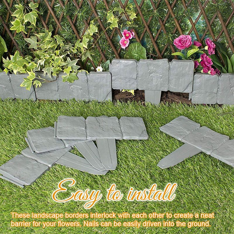 Faux Stone Garden Fence