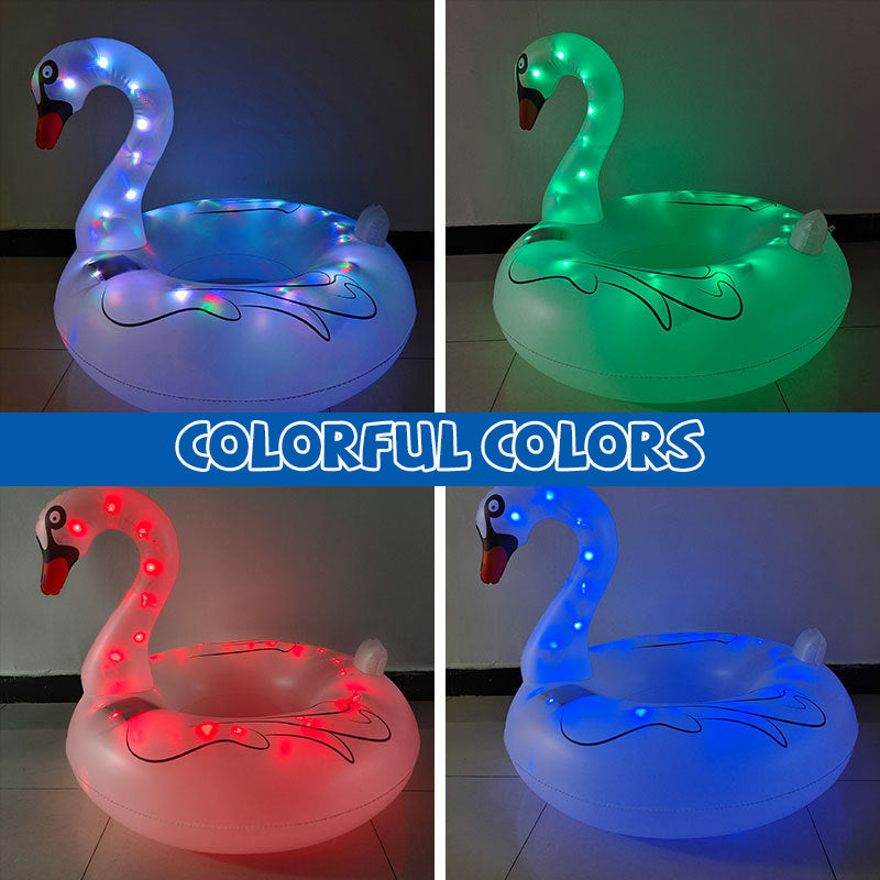 Solar-powered Swan Pool Float