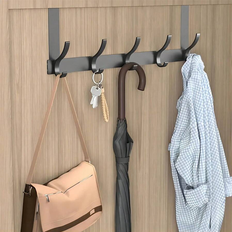 Punch-Free Door Frame Clothes Hanger Storage Rack