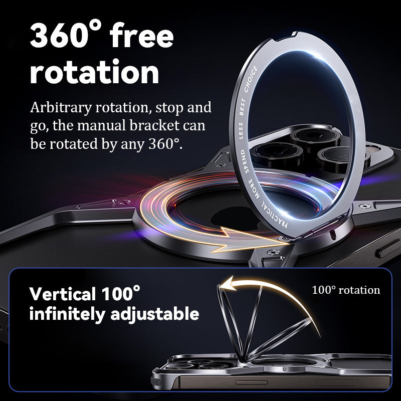 X-shaped mobile phone case rotating magnetic bracket - can be used for at least 3 years