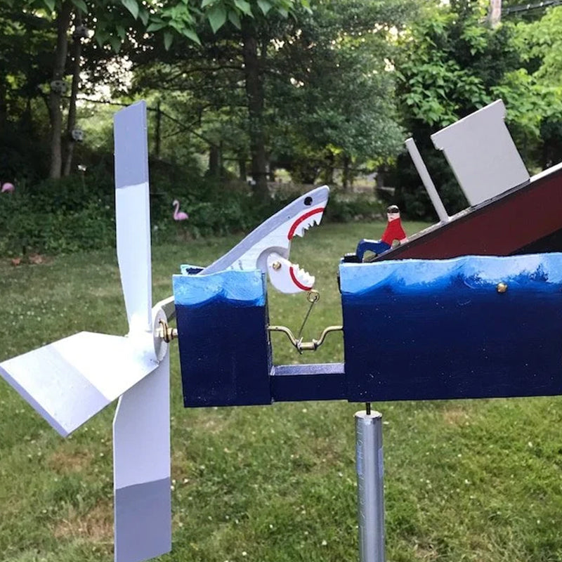 Shark Windmill Outdoor Garden Courtyard Ornaments