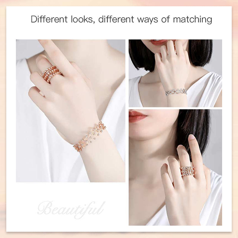 2 in 1 Adjustable Magnetic Therapy Transforming Bracelet Ring