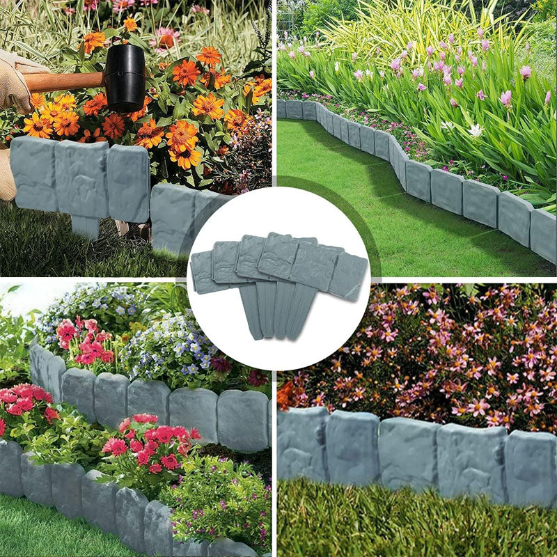 Faux Stone Garden Fence