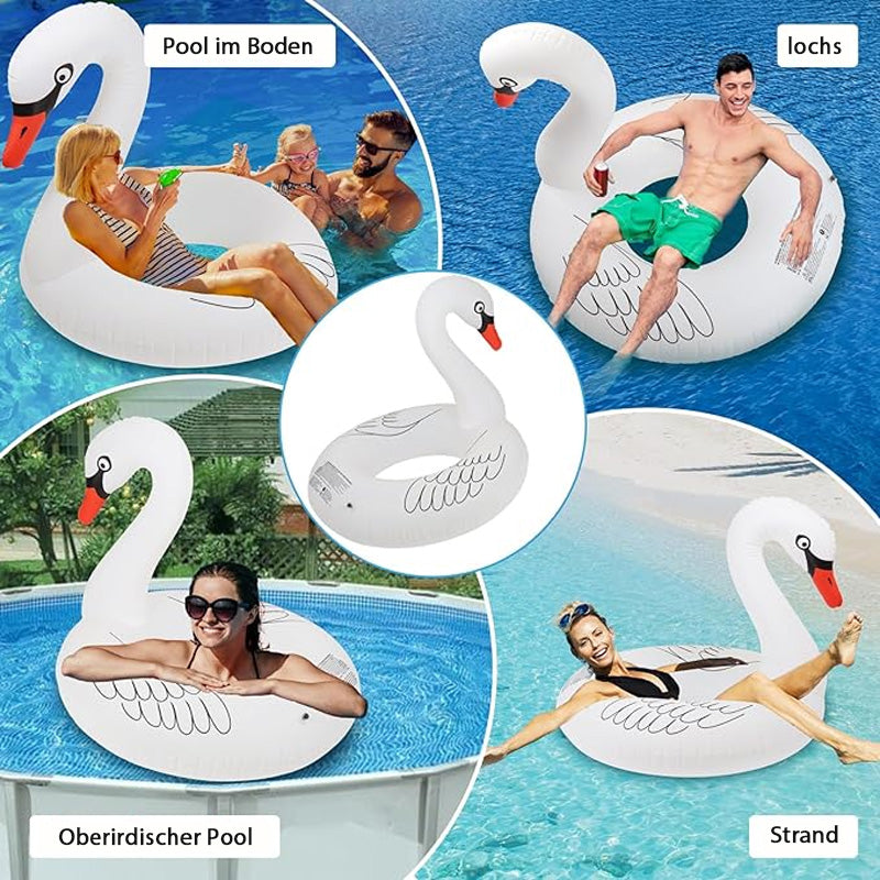 Solar-powered Swan Pool Float