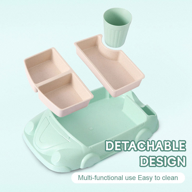 Bamboo Fiber Car Children's Dining Tray