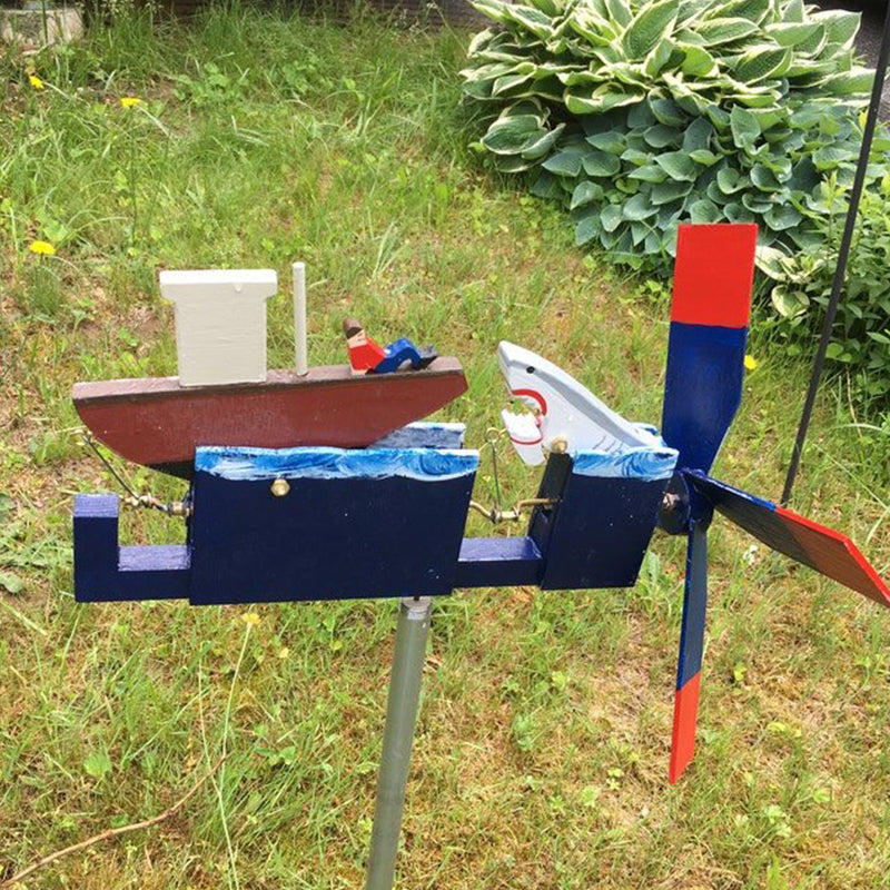 Shark Windmill Outdoor Garden Courtyard Ornaments