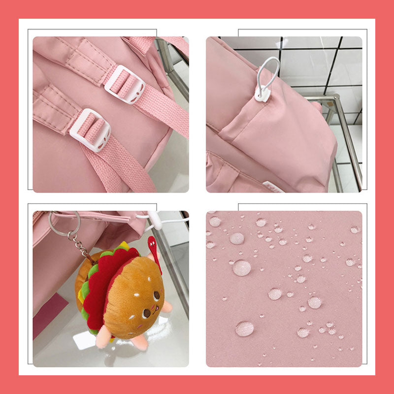 Large Capacity Simple Solid Color Backpack-Back To School & New Student Gift