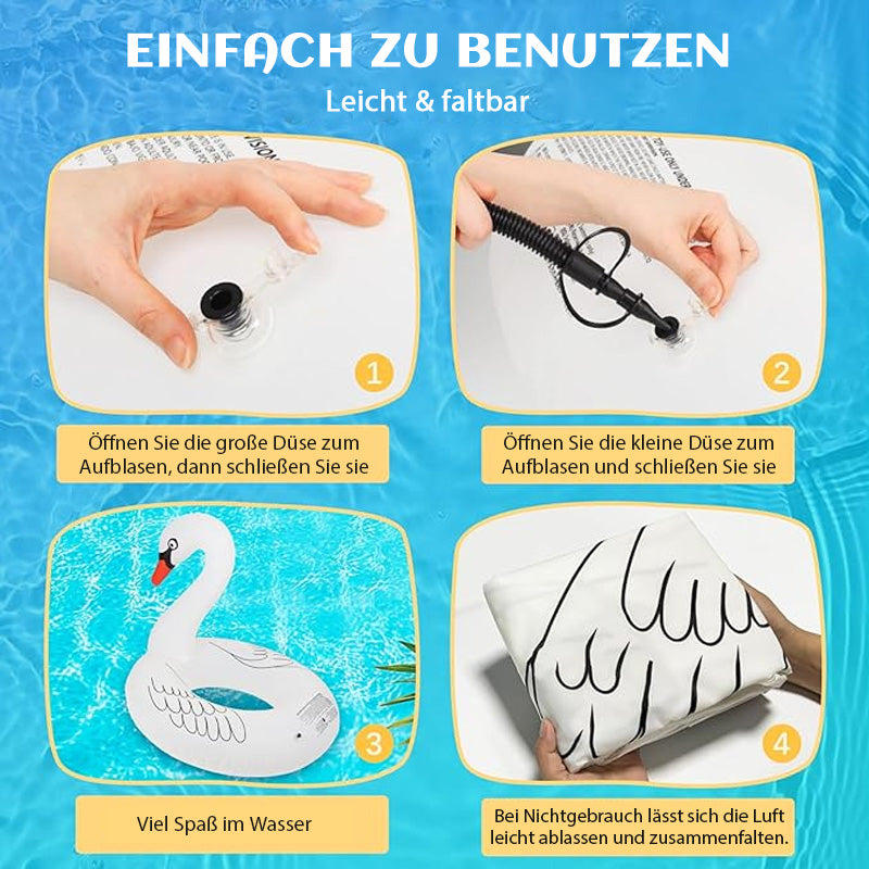 Solar-powered Swan Pool Float