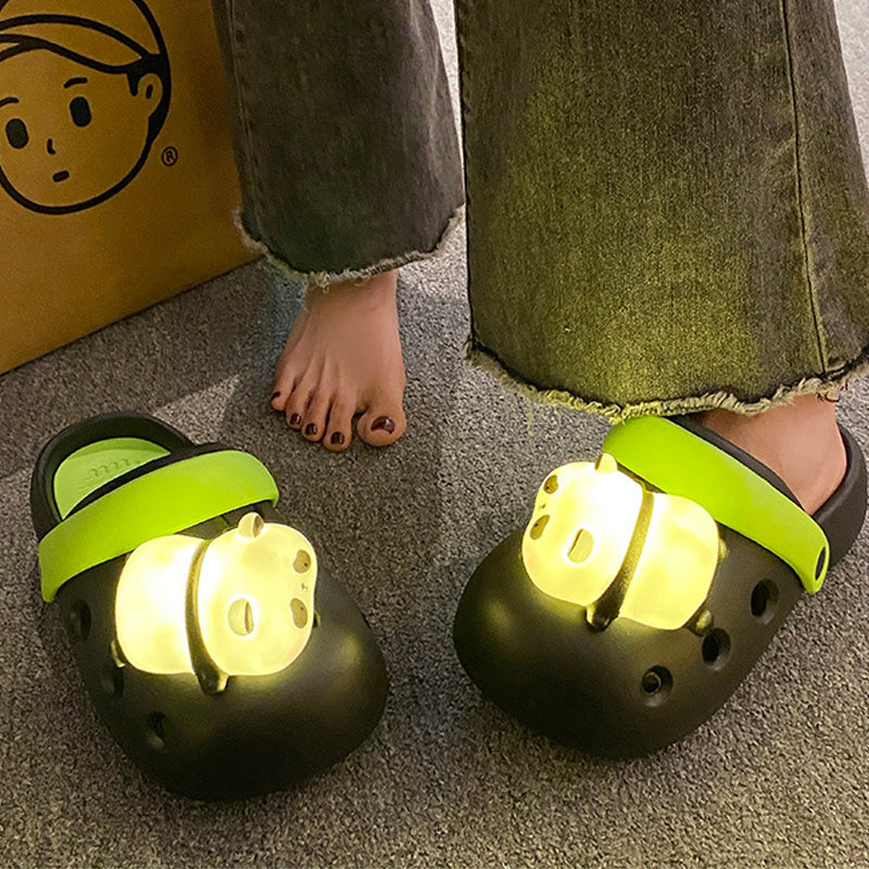Light-Up Panda Lamp Clog Shoes