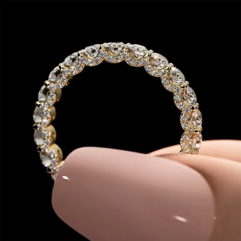Women's Ring with Zircon⏰Purely handmade⏰limited production capacity