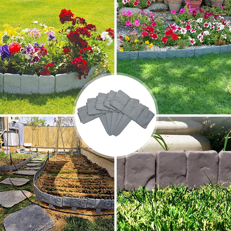 Faux Stone Garden Fence
