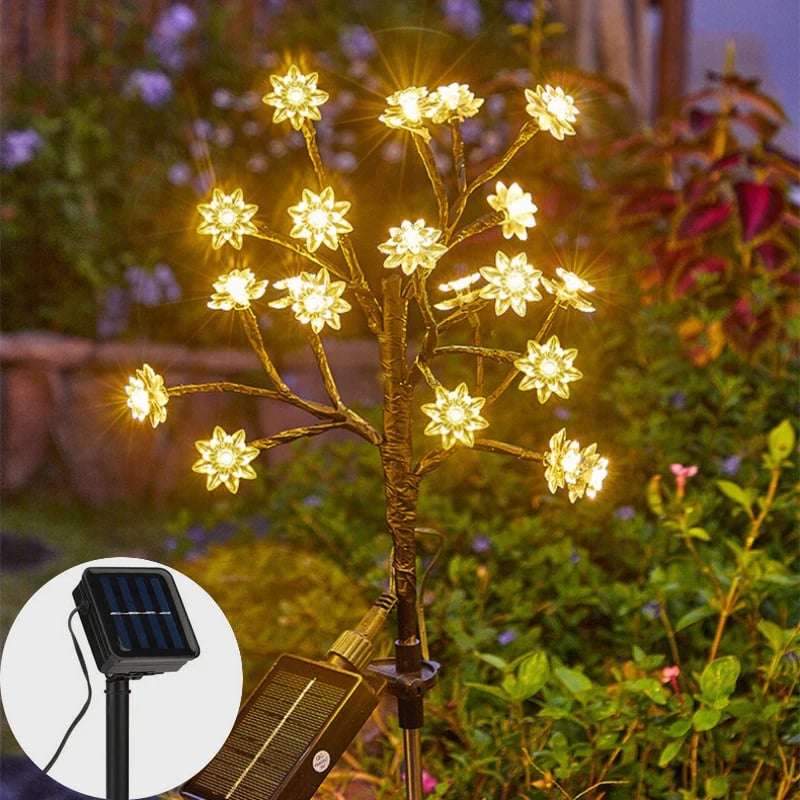 ✨Utendørs vanntette Cherry Blossom Multicolor Solar Garden Lights🎉/✨Outdoor Waterproof Cherry Blossom Multicolor Solar Garden Lights🎉