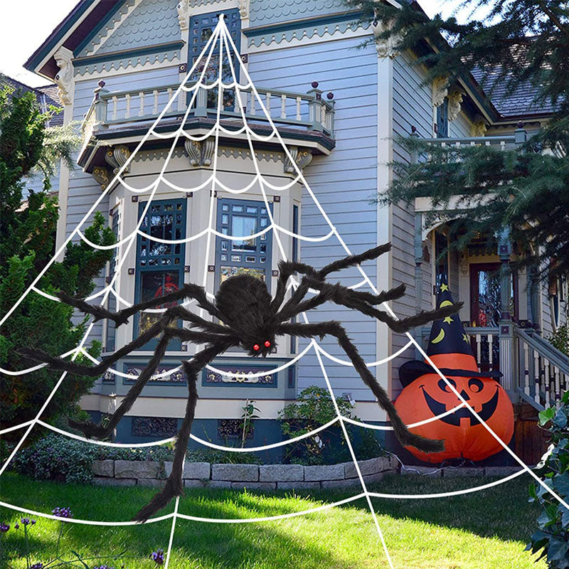 🕷️💡Halloween Glowing Triangle Spider Web