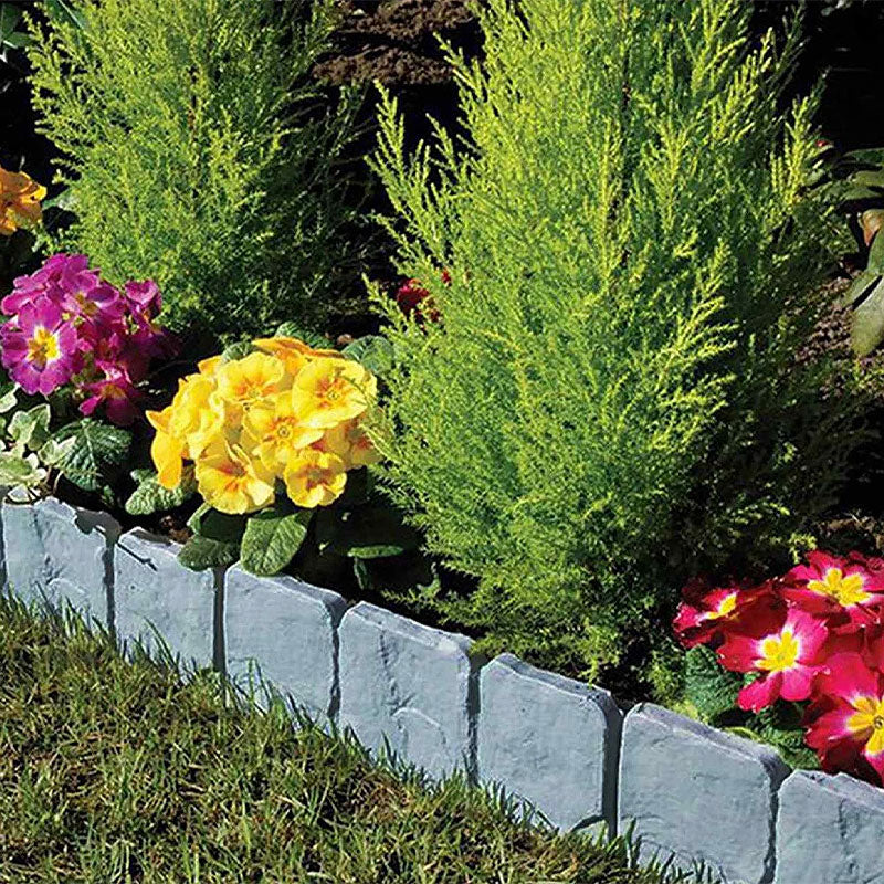 Faux Stone Garden Fence