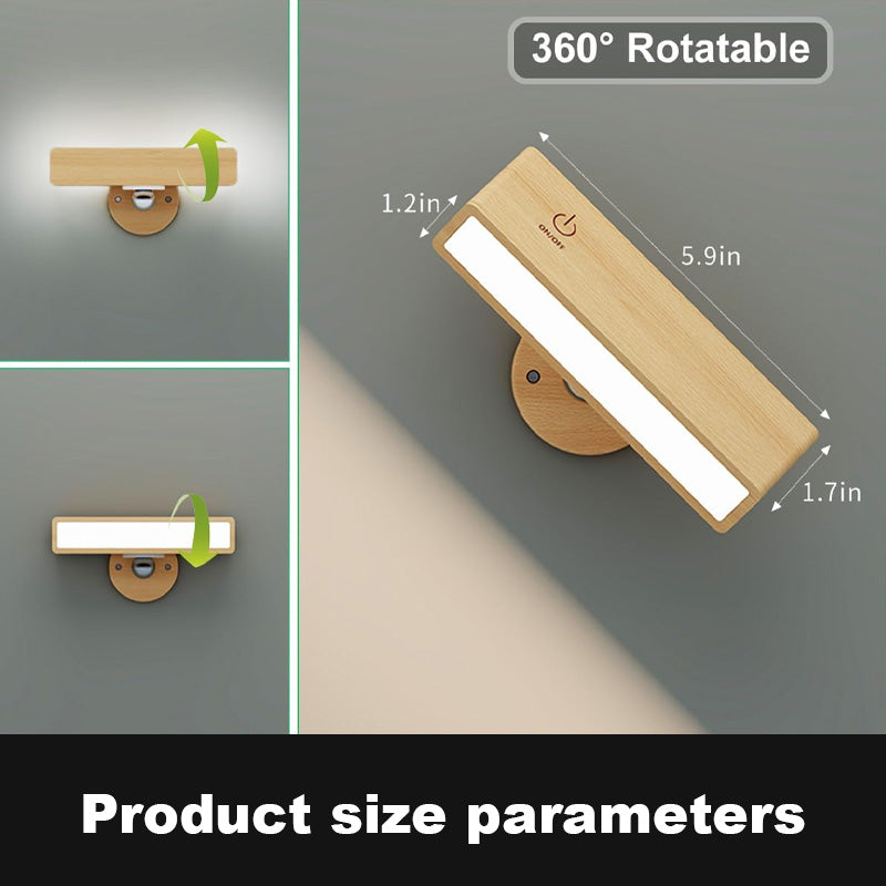 Wooden Magnetic Minimalist Wall Lamp