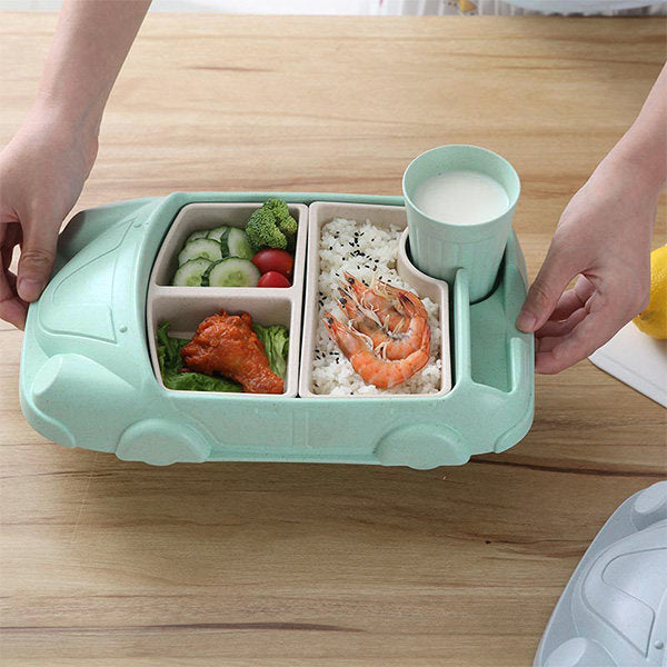 Bamboo Fiber Car Children's Dining Tray