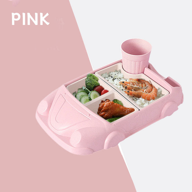Bamboo Fiber Car Children's Dining Tray
