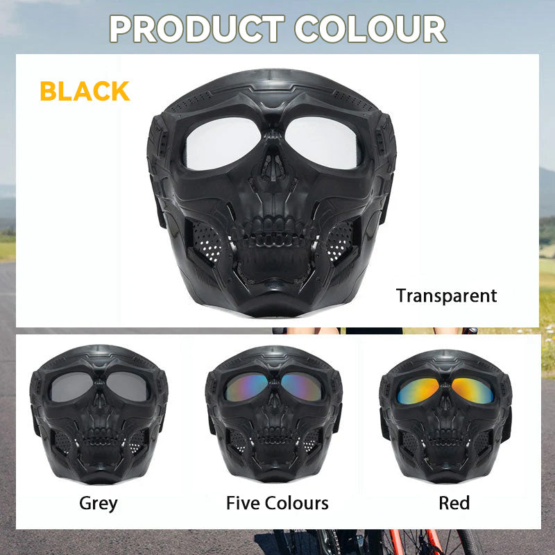 Motorcycle, bicycle helmet goggles/skull horror helmet mask