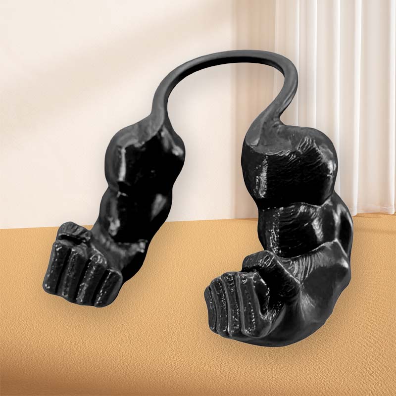 Muscular Hands And Arms With Creative Cat/Dog Necklace